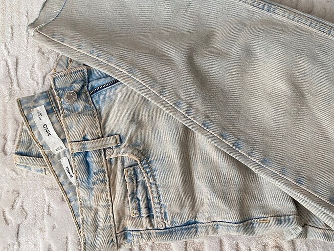 Mango açık renk orta bel straight jean - Görsel 3