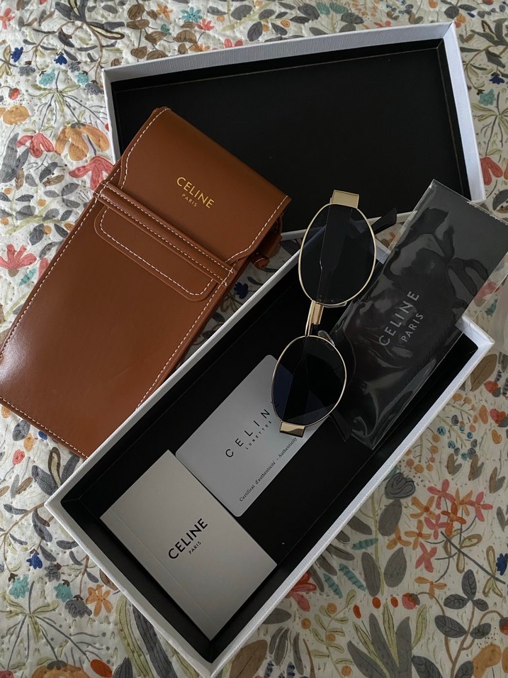 Celine Parlak Altın Kadın Gözlüğü - Görsel 2