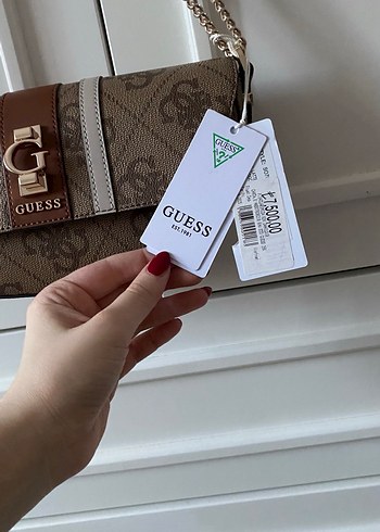Kahverengi monogram guess çanta - Görsel 3