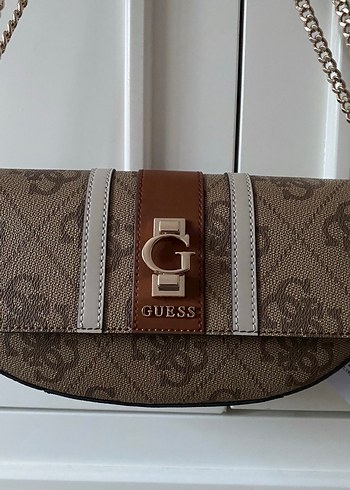 Kahverengi monogram guess çanta - Görsel 2
