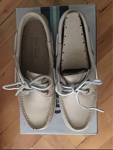 37 Beden camel Renk Sebago 37 numara ivory/fildişi renk