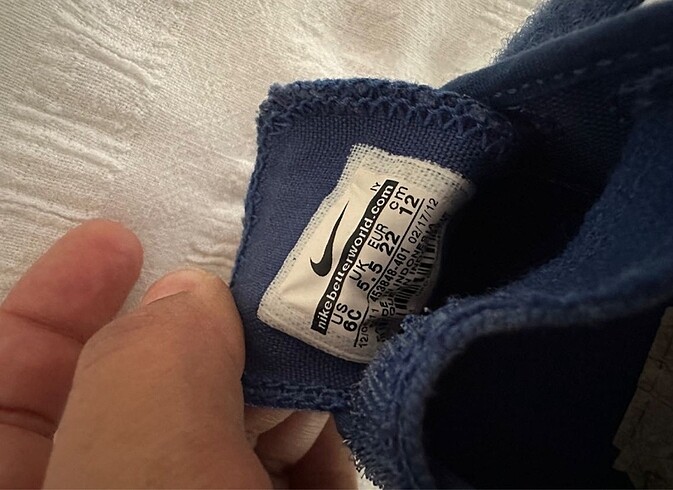 22 Beden mavi Renk Nike bebek bez ayakkabı