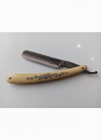 ANTİKA FULL İŞLEMELİ ÇELİK BIÇAKLI, FİL DİŞİ SAP ÜZERİNE GÜMÜŞ İ - Görsel 6