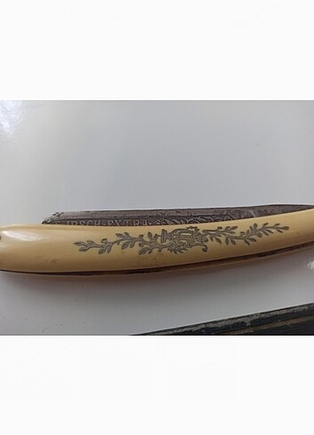 ANTİKA FULL İŞLEMELİ ÇELİK BIÇAKLI, FİL DİŞİ SAP ÜZERİNE GÜMÜŞ İ - Görsel 8