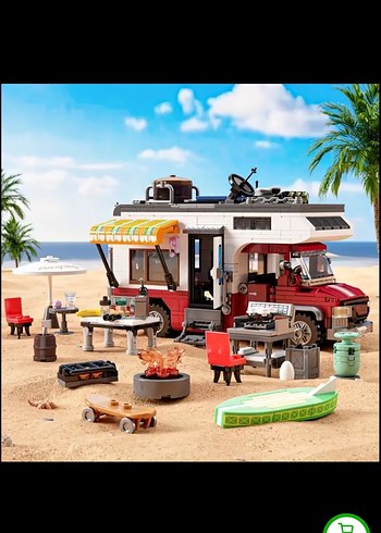 Beden Renk Lego 1.000Parça Camper Van (ışıklı ve kutulu)