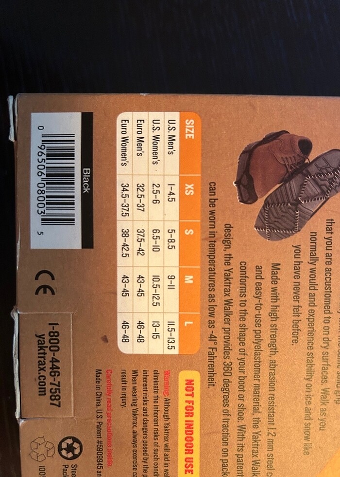 Yaktrax Walker Kar/buz yürüyüş aparatı M beden - Görsel 4