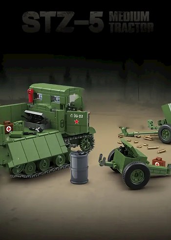 Lego 733 Parça STZ-5 Medium Tractor - Görsel 4
