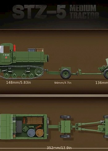 Lego 733 Parça STZ-5 Medium Tractor - Görsel 6