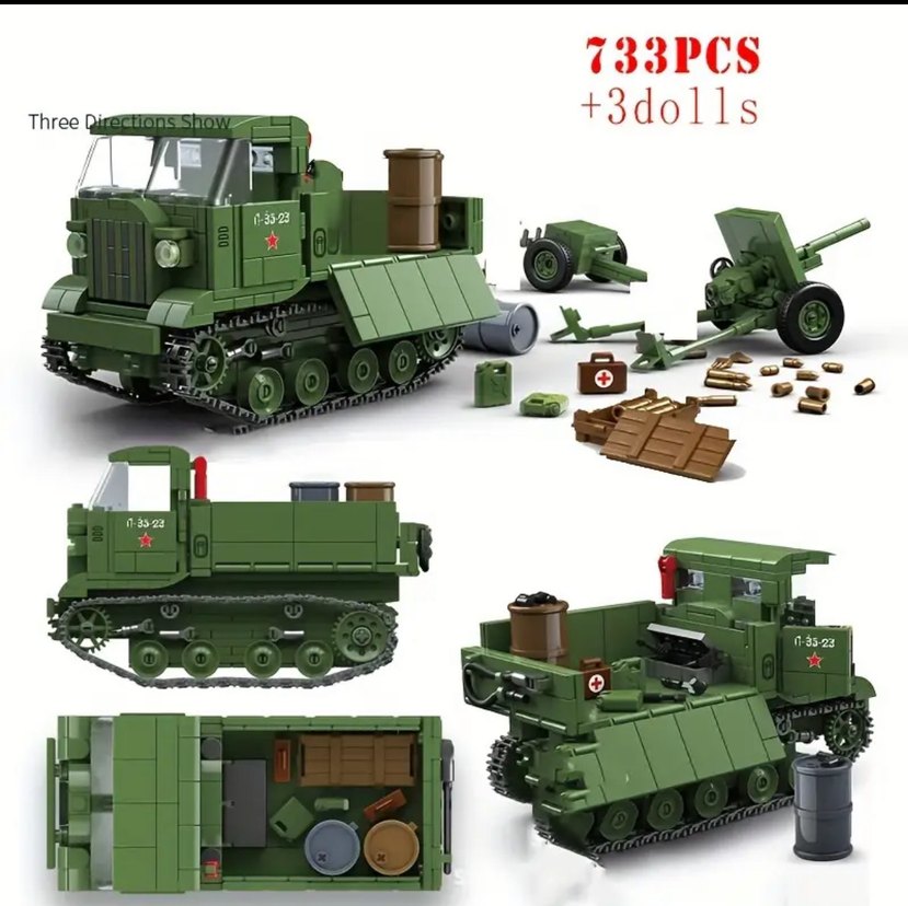 Lego 733 Parça STZ-5 Medium Tractor - Görsel 5