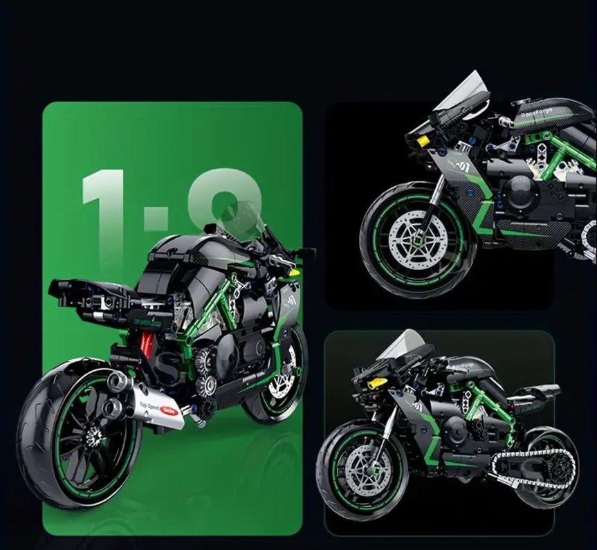 Lego 1.005 parça Kawasaki - Görsel 5