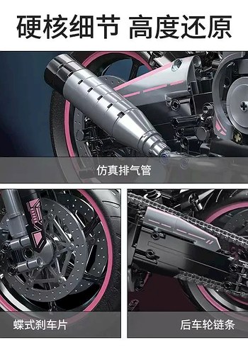 Lego 1/5 1.985parça BMW M1000RR Pink - Görsel 5