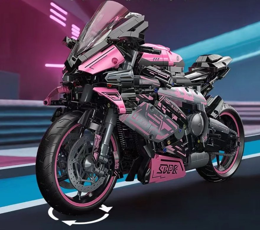 Lego 1/5 1.985parça BMW M1000RR Pink - Görsel 4
