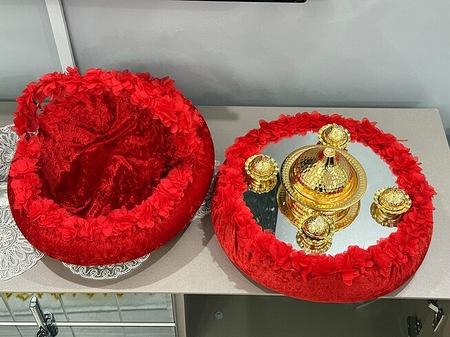 Kına tepsisi ve kutusu - Görsel 9