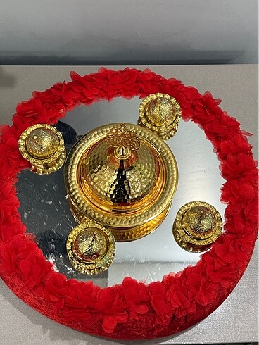 Kına tepsisi ve kutusu - Görsel 4