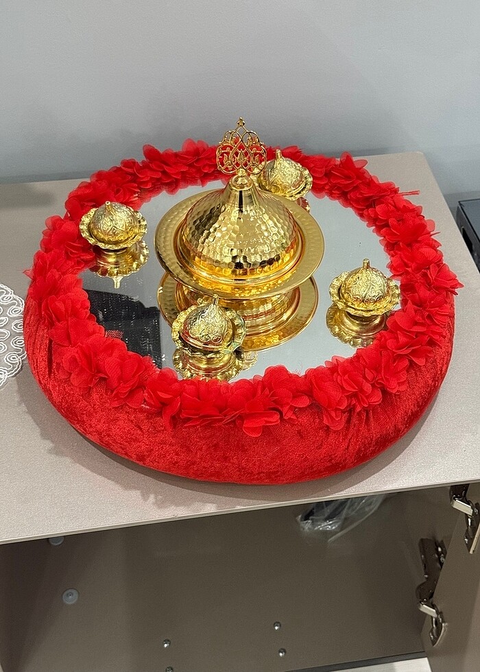 Kına tepsisi ve kutusu - Görsel 5