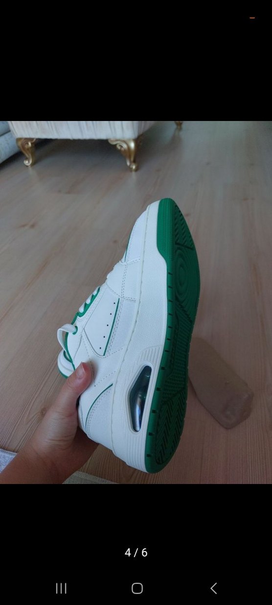 Skechers Beyaz Yeşil Platform Spor Ayakkabı - Görsel 4