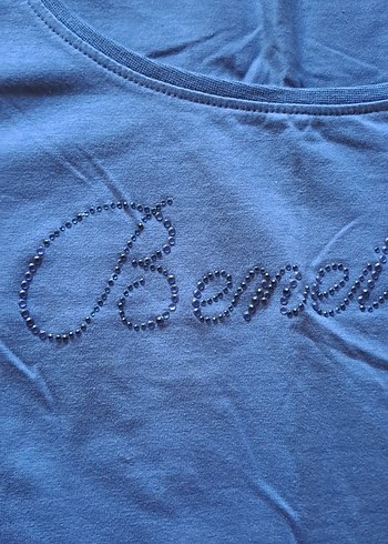 38 Beden Benetton Saks Mavi Tshirt