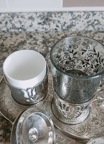 Beden Gümüş kahve seti