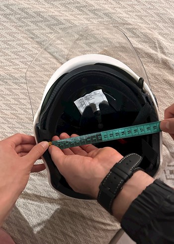 Renkli Baskılı Beyaz Biker Motosiklet Kaskı - Görsel 7