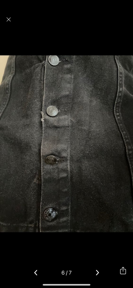 siyah denim kot etek - Görsel 4