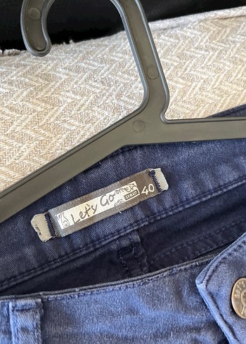 40 Beden Kadın Mavi Normal Paça Denim Pantolon