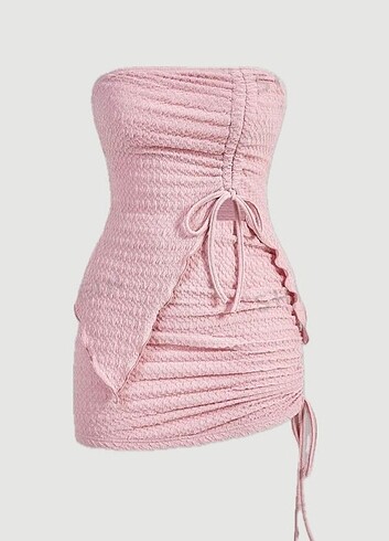 pembe etek crop takım 