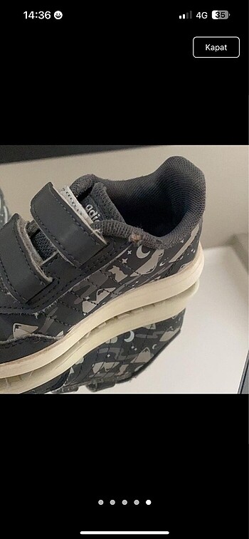 23 Beden gri Renk Adidas spor ayakkabı