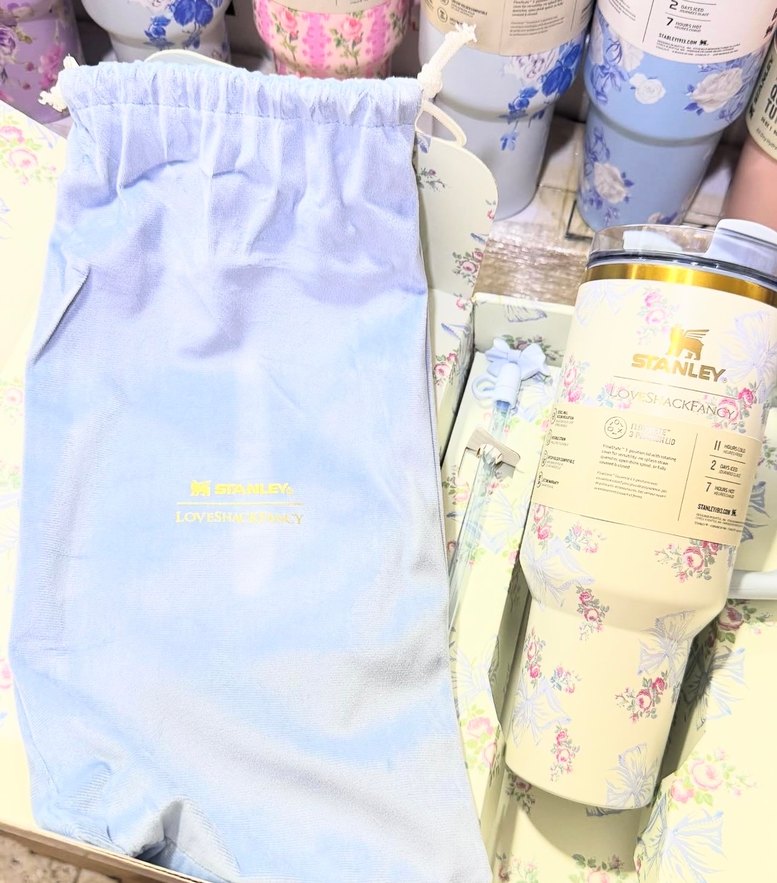 Pastel Pembe Çiçekli Stanley Termos - Görsel 3