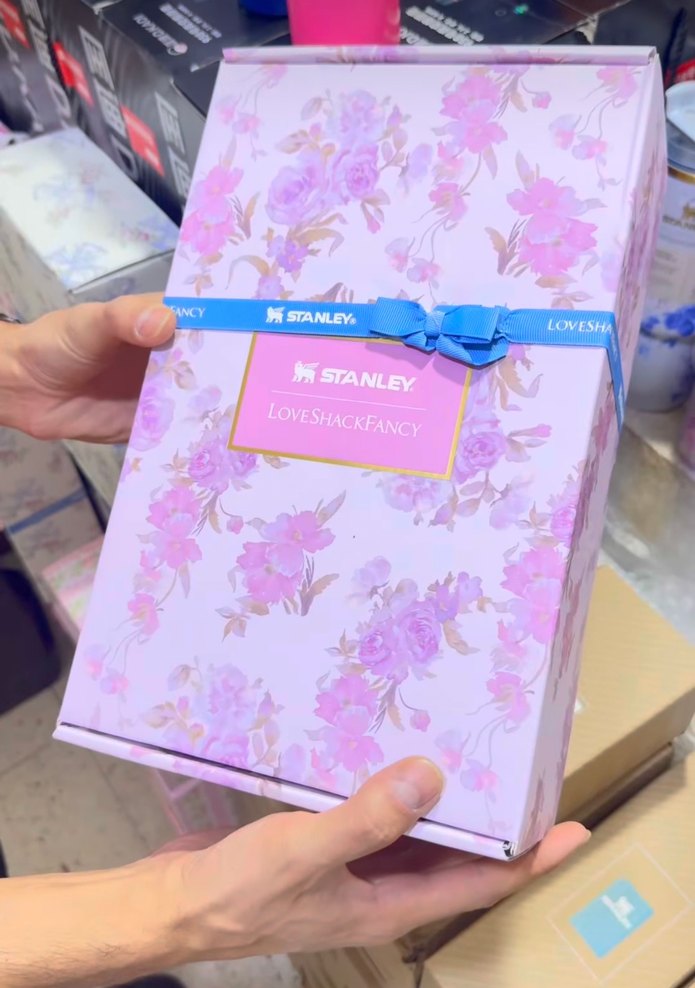 Pastel Pembe Çiçekli Stanley Termos - Görsel 5