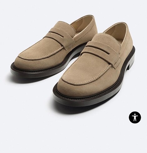 Zara süet krem loafer