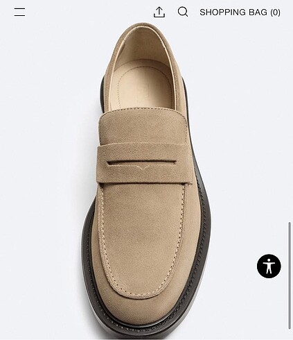 Zara Zara süet krem loafer