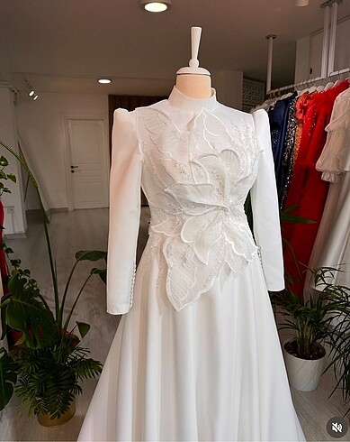 Tesettür gelinlik nişanlık - Görsel 9