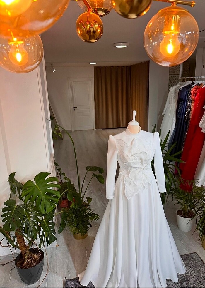 Tesettür gelinlik nişanlık - Görsel 5