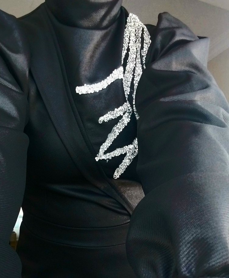 Uzun Siyah Abiye - Görsel 5