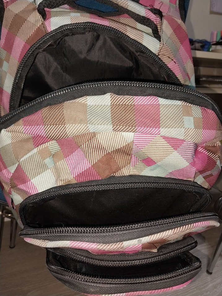 Çok Bölmeli Pembe Pastel Okul Çantası - Görsel 4