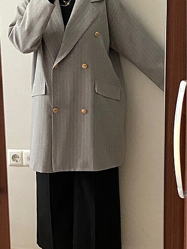Diğer Oversize çizgili blazer