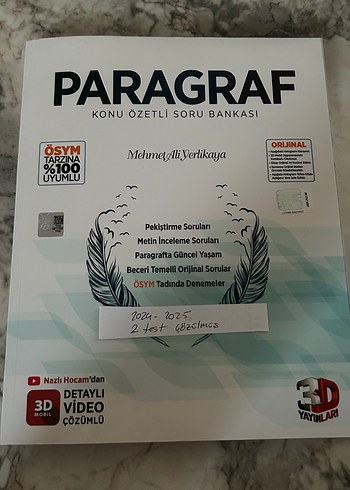 Paragraf Konu Özetli Soru Bankası 2024-2025