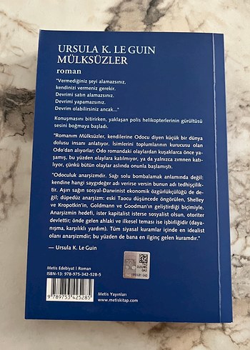 Mülksüzler - Ursula K. Le Guin - Görsel 2