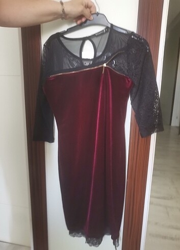 Bordo elbise