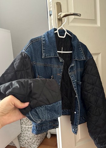 Kadın Mavi Oversize Denim Ceket - Görsel 2