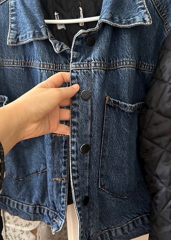 Kadın Mavi Oversize Denim Ceket - Görsel 3