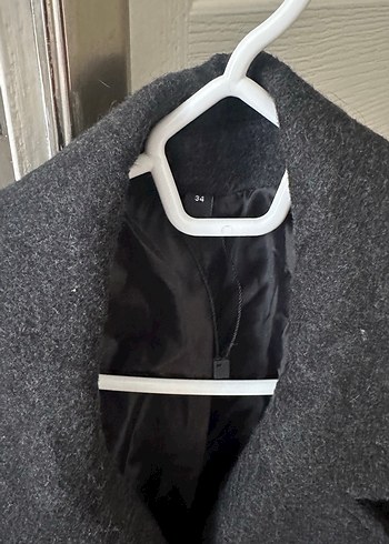 Antrasit gri uzun bayan kaban - Görsel 3