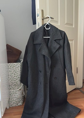 Antrasit gri uzun bayan kaban - Görsel 2