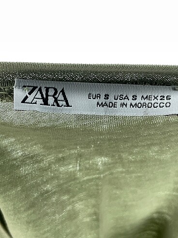 s Beden yeşil Renk Zara T-shirt %70 İndirimli.
