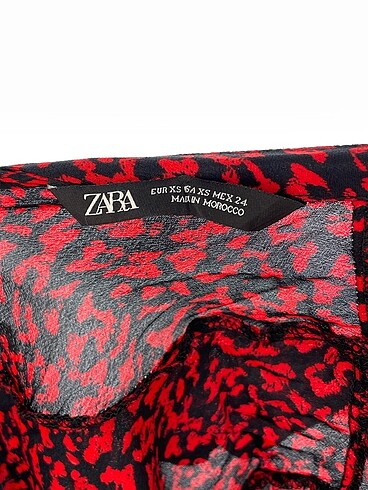 xs Beden kırmızı Renk Zara Kısa Elbise %70 İndirimli.