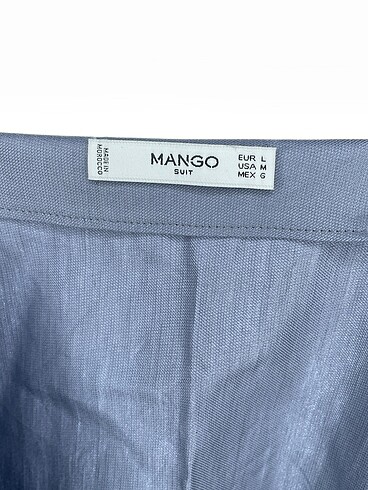 l Beden gri Renk Mango Midi Etek %70 İndirimli.