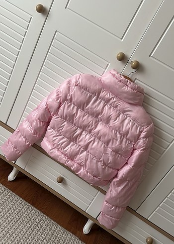 Pembe Çocuk Kadın Kışlık Fermuarlı Mont - Görsel 2