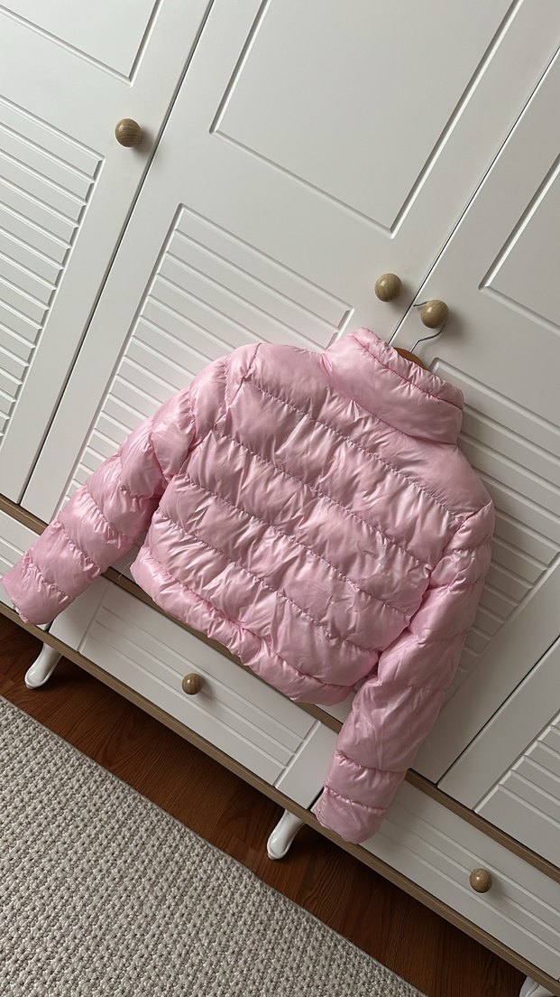 Pembe Çocuk Kadın Kışlık Fermuarlı Mont - Görsel 2