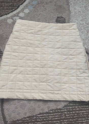 Gri Düz Desen Yumuşak Kabarmalı etek - Görsel 2