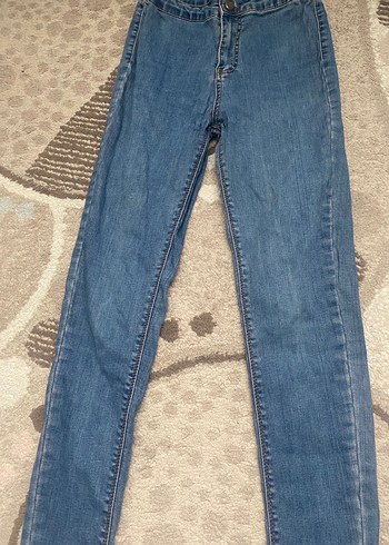 Kadın Mavi Slim Fit Midi Kot Pantolon - Görsel 2